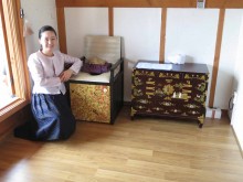 My guide was embarrassed to be photographed by this piece of equipment for a feminine steam bath