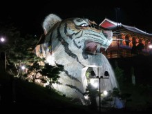 The tiger's head at the bottom of the Korean Medicine Theme Park