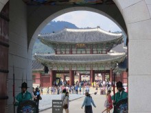 Part of the Gyeongbokgung, seen through Gwanghwamun