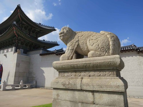 One of the Haecha outside Gwanghwamun