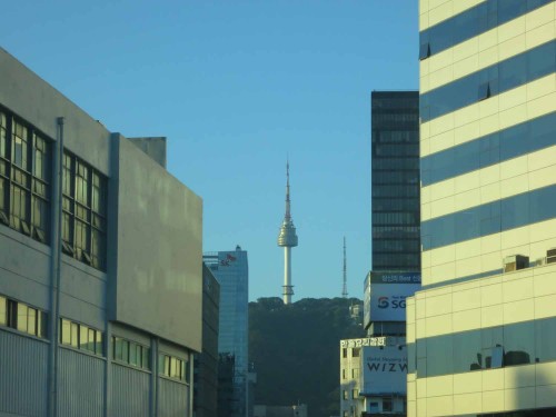 The view from the Insadong hotel