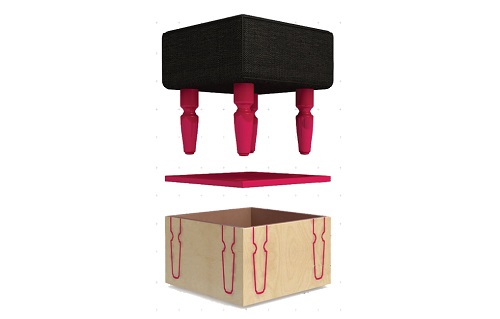 2n1 storage stool from KooN