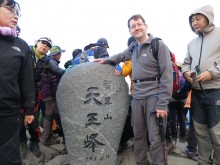 Everyone got a chance to have their photo taken at the summit marker