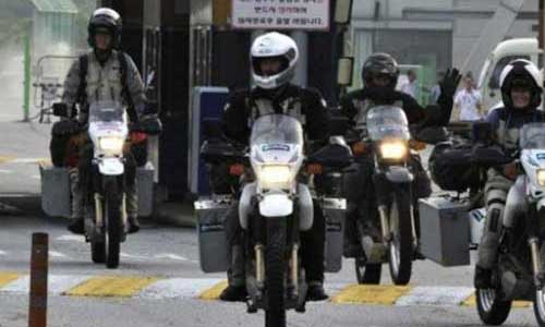 New Zealanders cross the DMZ by motorbike