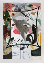 Jiwon Jung, Gaze, 148x97cm, Mixed media on paper, 2013