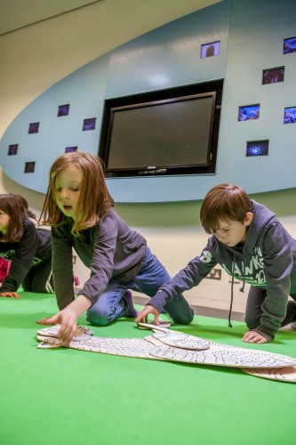 Children taking part in an animation workshop
