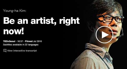 Link to Kim Young-ha talk on TED website Kim Young-ha TED talk