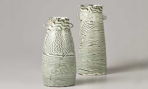 Marbled Celadon Jars by Gwang Yeol Yu