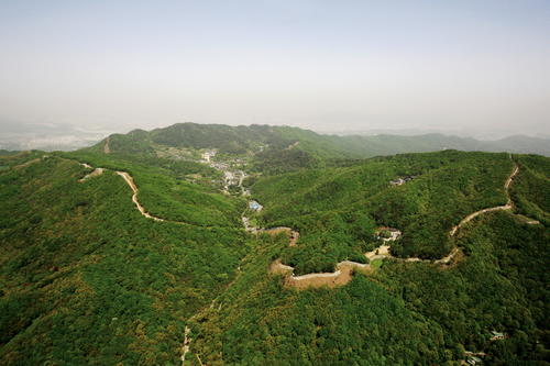 The walls of Namhansanseong fortress