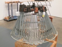 Jewyo Rhii: Monument of Typewriter with Undercover words (2010-2011). At Wilkinson Gallery, 13 September 2014.