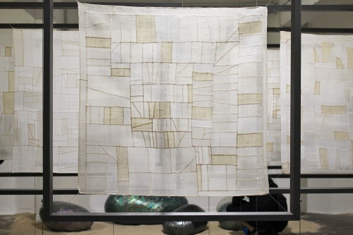 Bojagi wrapping cloths from patchwork ramie 