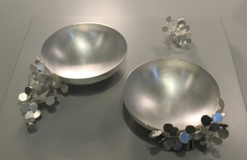 Two of Misun Won's silver bowls