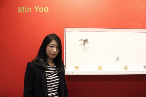 Min Yoo with some of her creations