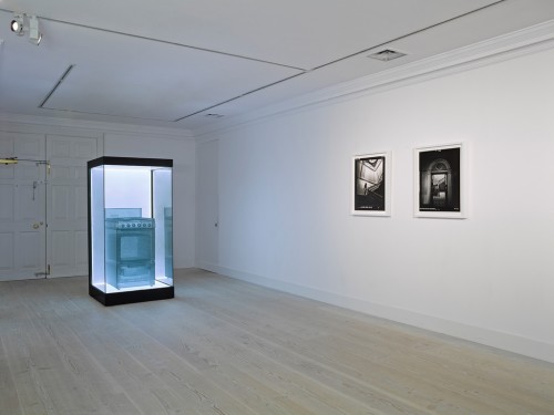Installation view including (L) work by Suh Do-ho.