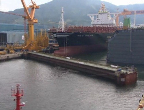 The MSC Oscar nears completion