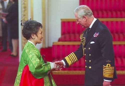 Sylvia Park MBE with HRH Prince Charles