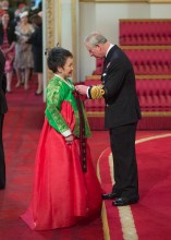 Receiving the award