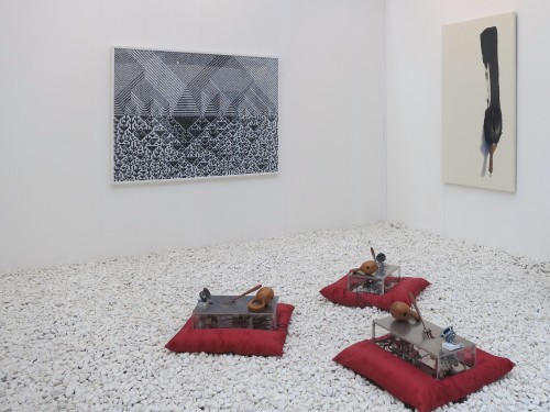 (In foreground) Kim Sang-jin: Meditation. At Hanmi Gallery