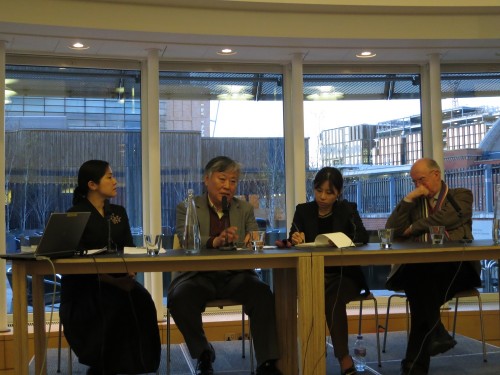 Yi Mun-yol with Grace Koh (l), interpreter Cho Yuna and Brother Anthony (R)