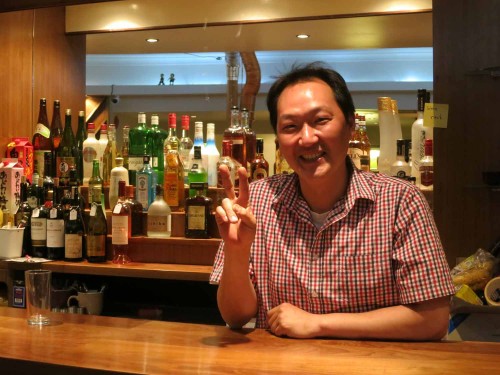Chef Kim Jin-wook behind the bar