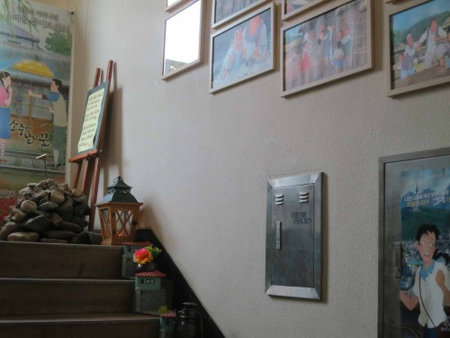 The stairs leading up to Studio MWP