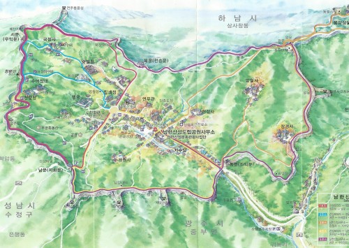 Namhansanseong map