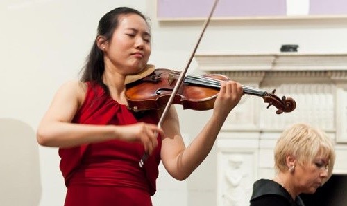 Joo Yeon Sir with Irina Andrievsky at The Arts Club Karl Jenkins Classical Music Award 