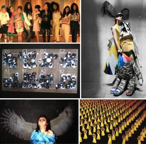 Clockwise from top left: Benson Lee's Seoul Searching; graphic for the KCC's fashion exhibition Print Matters, and works by Noh Suntag, Kim Sung-hwan and Park Junebum