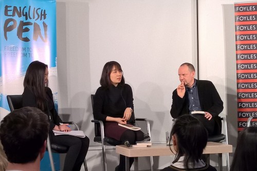 Han Kang with Philippe Sands at Foyles on 13 January