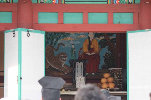 Lady Jeong, the Village Goddess, inside her shrine