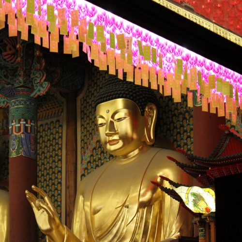 Jogyesa on the eve of Buddha's Burthday, 2016