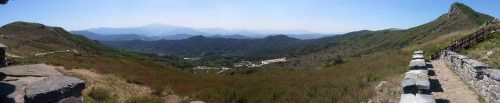 A panorama taken from the lookout pavilion