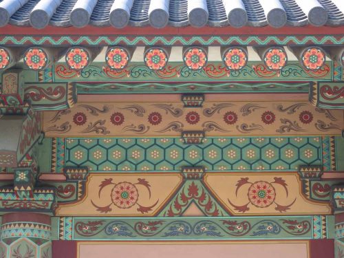 Dancheong in the palace area of Sabiseong