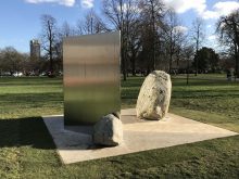 Lee Ufan: Relatum - Stage, outside the Serpentine Gallery (photo: LKL, 17 February 2018)