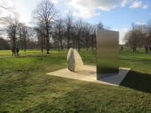 Lee Ufan: Relatum - Stage, outside the Serpentine Gallery (photo: LKL, 17 February 2018)