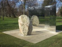 Lee Ufan: Relatum - Stage, outside the Serpentine Gallery (photo: LKL, 17 February 2018)