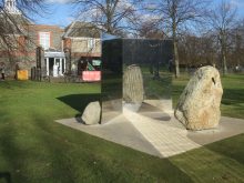 Lee Ufan: Relatum - Stage, outside the Serpentine Gallery (photo: LKL, 17 February 2018)