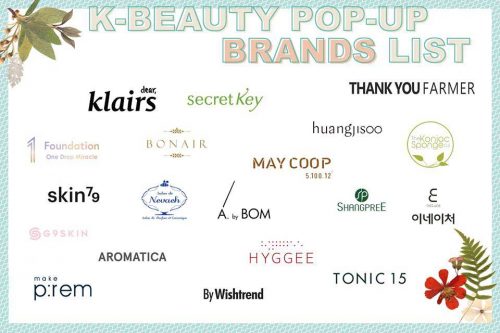K Beauty brands at pop-up