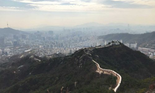 The view from Inwangsan, Seoul