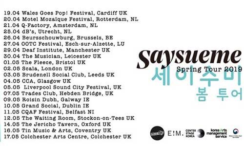 Say Sue Me 2019 tour dates