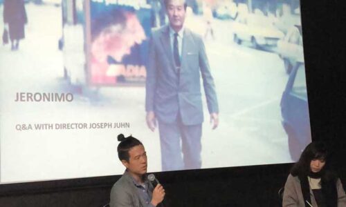 Jeronimo director Joseph Juhn with the KCC's Hyun-jin Cho