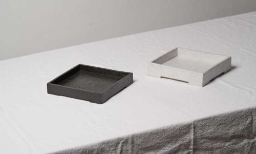 Hand carved wood trays by Pak Kyung-yoon