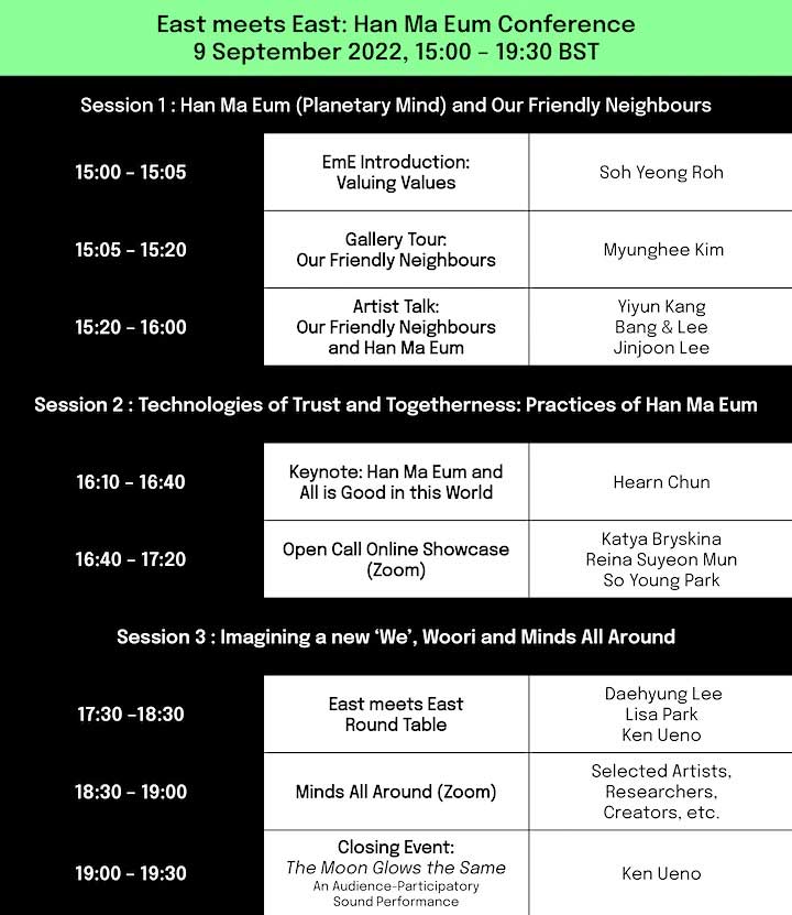 talk schedule