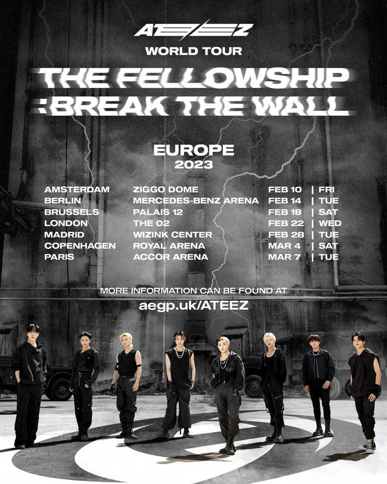 ATEEZ London Tour poster
