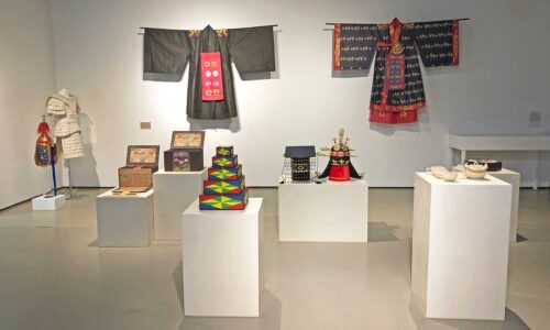 Hanji works using Jeonji technique - installation view
