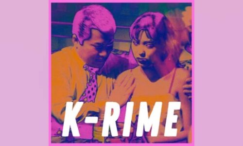 A very pink poster for K-rime - a screening of a classic Jang Sunwoo movie called Bad Movie