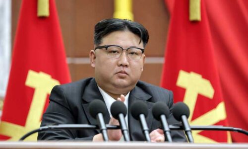 Kim Jong Un at the party conference at the end of 2023