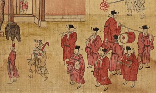 Korean screen illustrating British Museum Resonate event