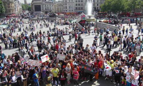 YG Trafalgar Square flashmob