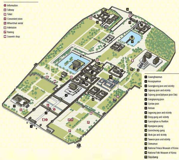 Gyeongbokgung Palace - map